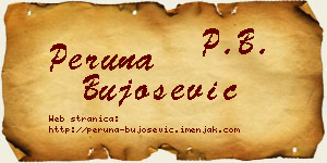 Peruna Bujošević vizit kartica